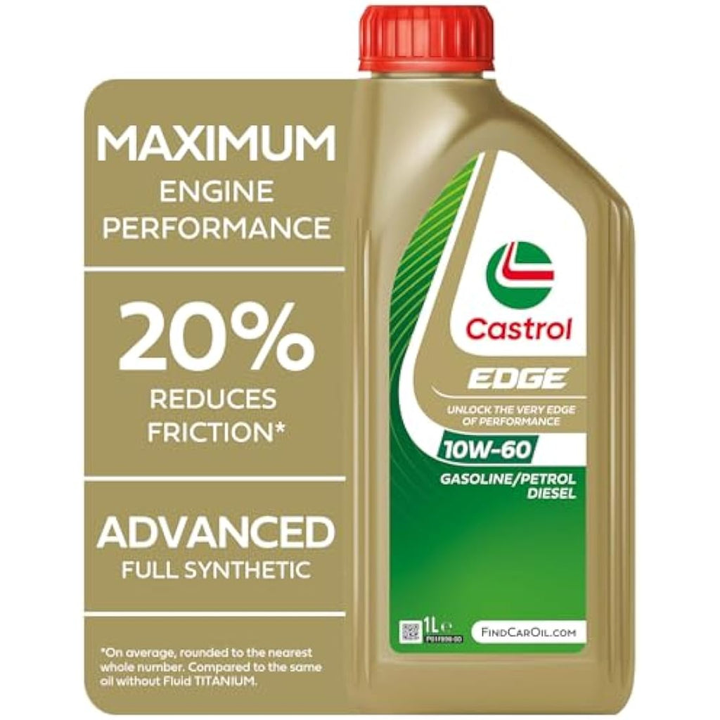 Castrol EDGE 10W-60 Synthetic Engine Oil – High Performance 1L
