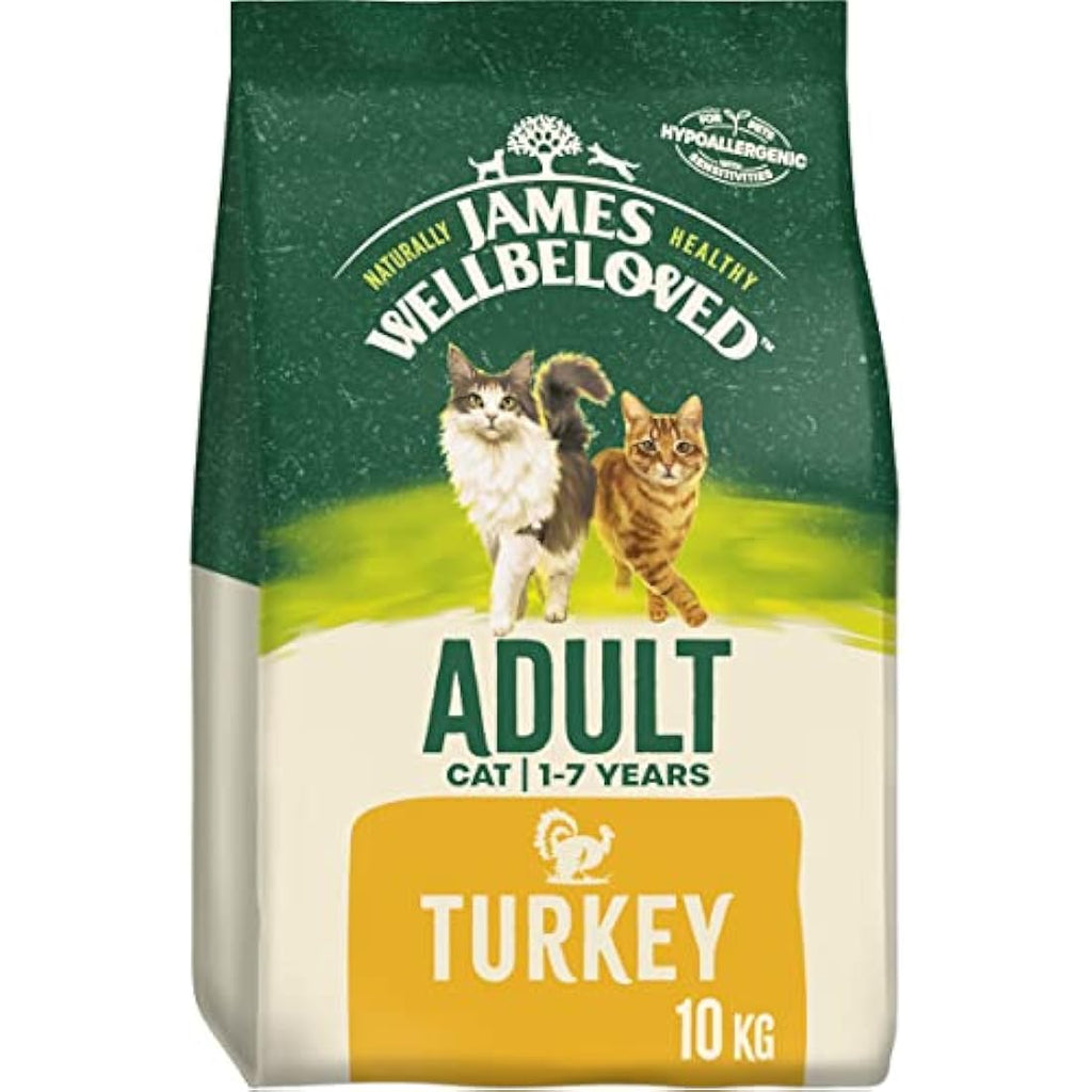 James Wellbeloved Adult Turkey Hypoallergenic Dry Cat Food - 10kg Bag