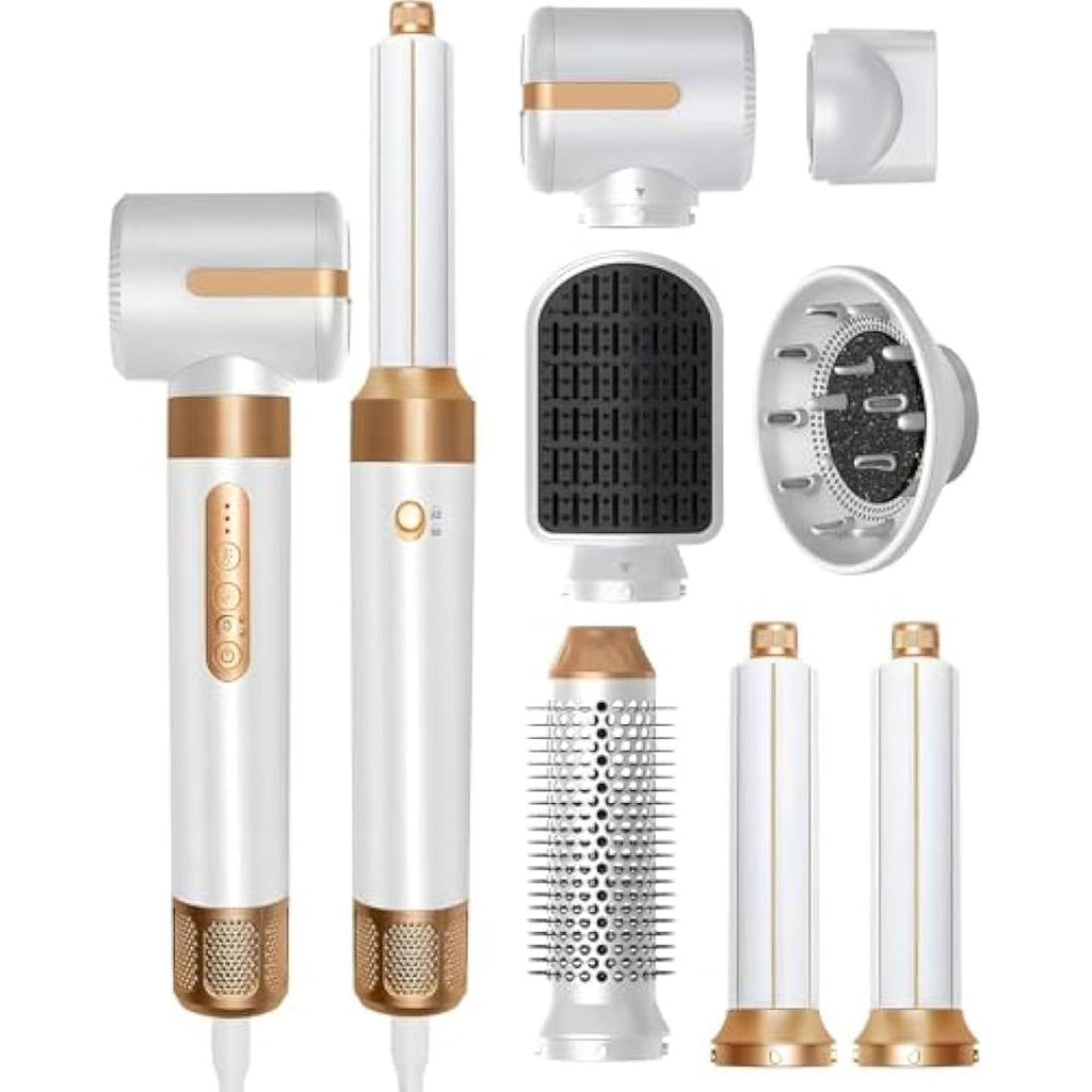 7-in-1 Air Styler | 110,000 RPM Ionic Hair Dryer - White