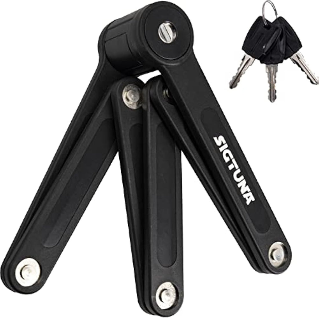 Heavy Duty Folding Bike Lock – Hardened Steel with 3 Keys
