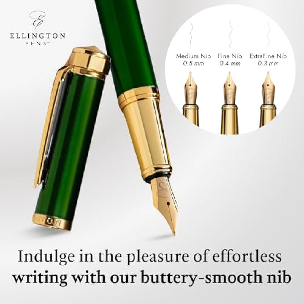 Ellington Luxury Fountain Pen Set – Smooth Nib Calligraphy Pen