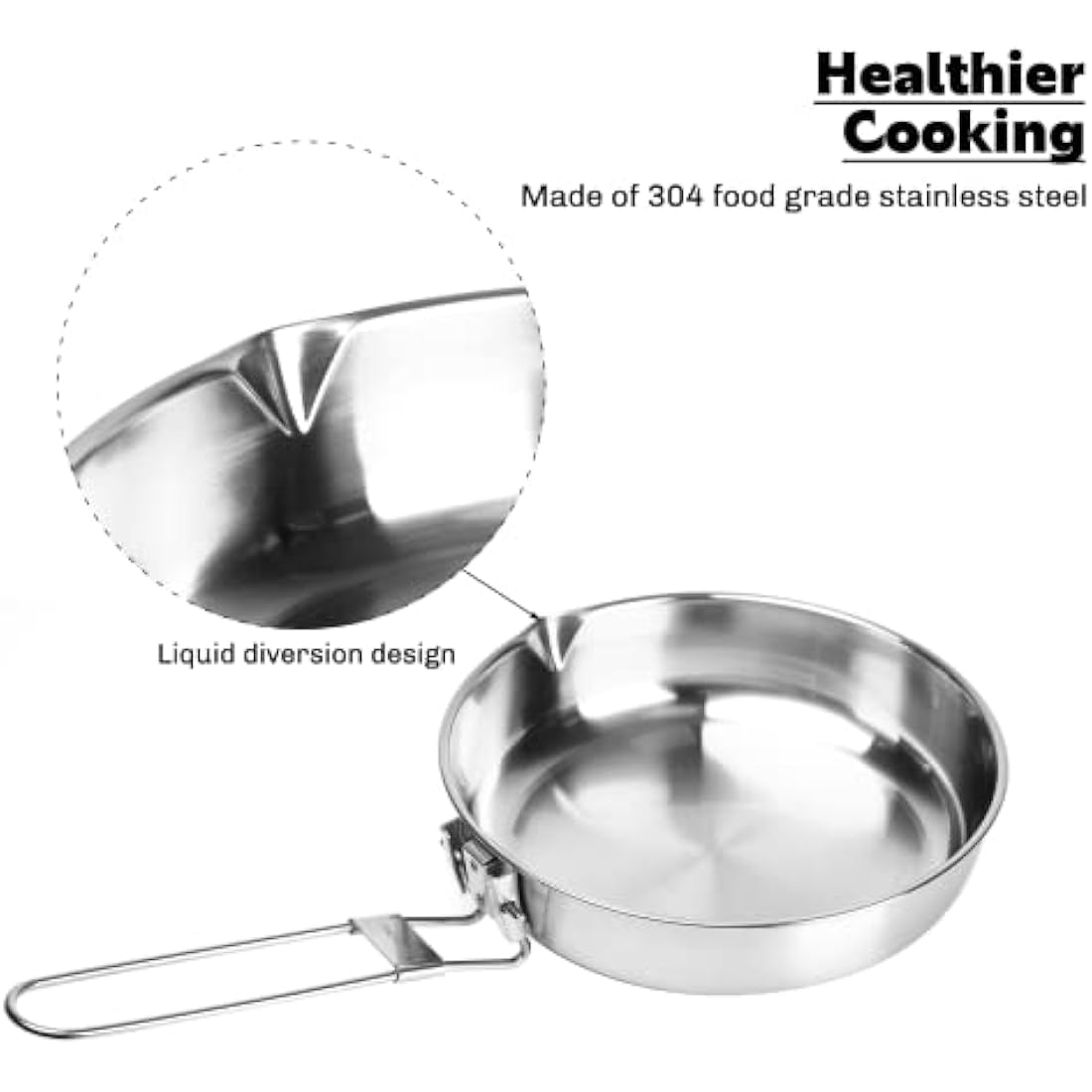 Fire-Maple Antarcti Stainless Steel Camping Frying Pan | 1.4L Skillet