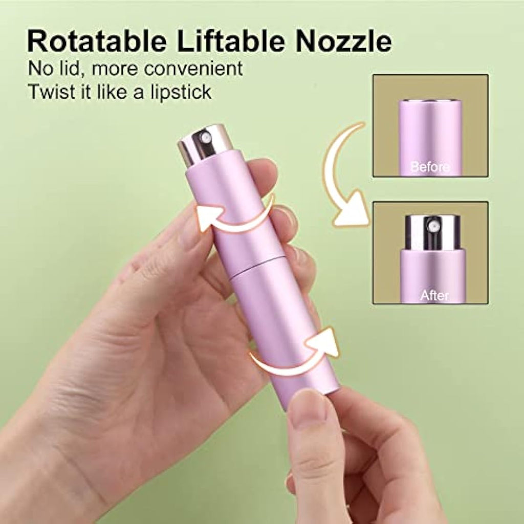 Zingso 10ml Perfume Atomiser Bottles | 2 Pcs Leakproof Refillable Spray