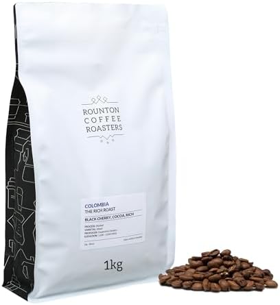 Rounton Coffee Colombian Dark Roast Whole Beans - 1kg Specialty Arabica