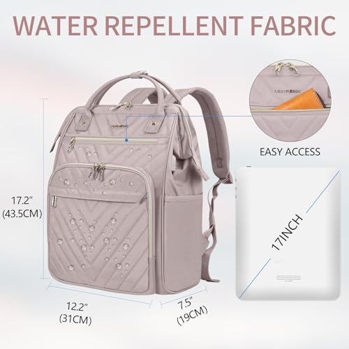 VANKEAN 17.3 Inch Laptop Backpack | Waterproof RFID Travel Daypack