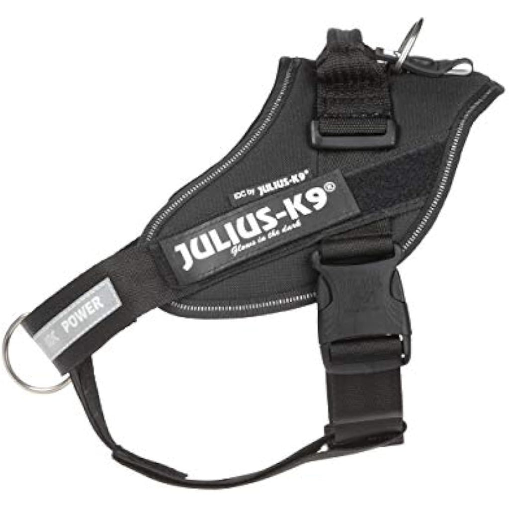 Julius-K9 IDC Powerharness | Reflective Dog Harness with Y-Belt - Black