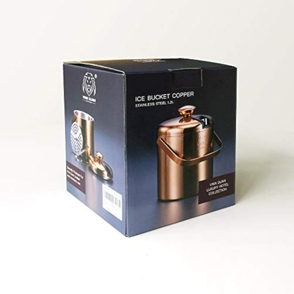 VINN DUNN 1.2L Insulated Ice Bucket – Double Walled Sunset Gold