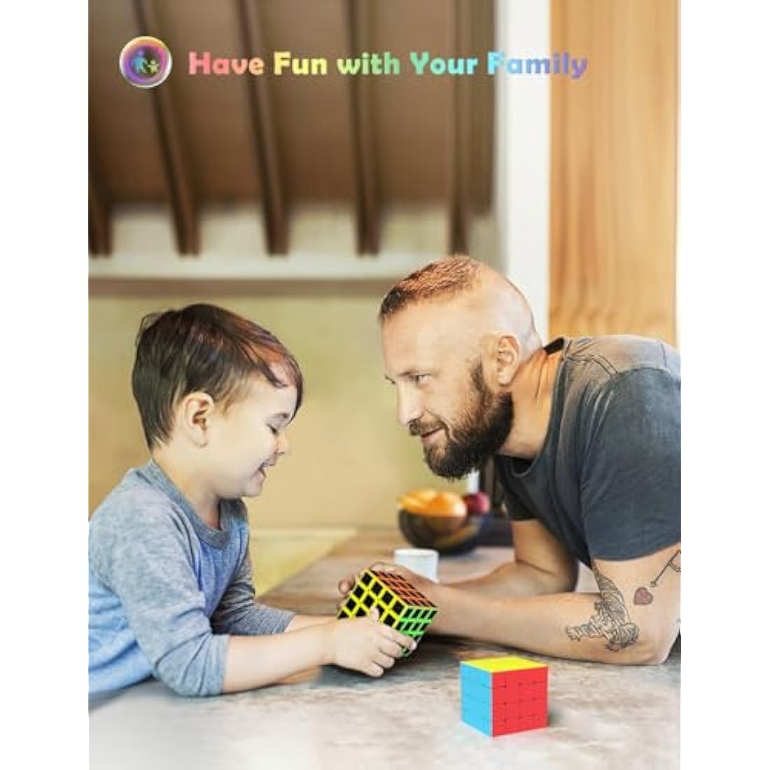 Roxenda 4x4 Speed Cube – Carbon Fiber Sticker Magic Puzzle for Kids