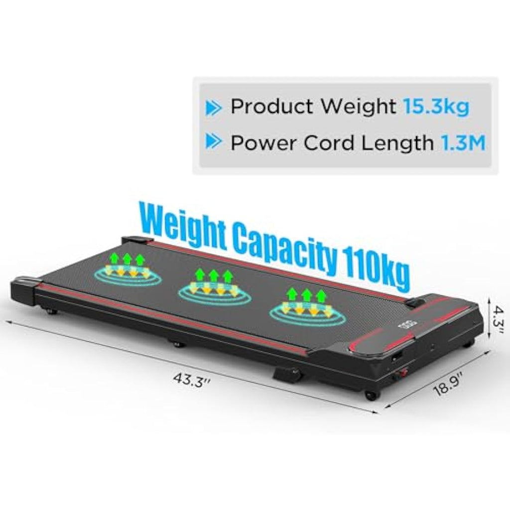 Jolof Store 3-in-1 Walking Pad with 5% Incline | Under Desk Treadmill