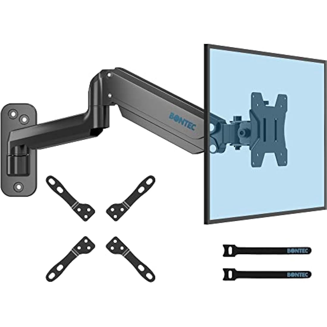 BONTEC Gas Spring Wall Mount for 13-42 Inch Screens | VESA 75-200mm