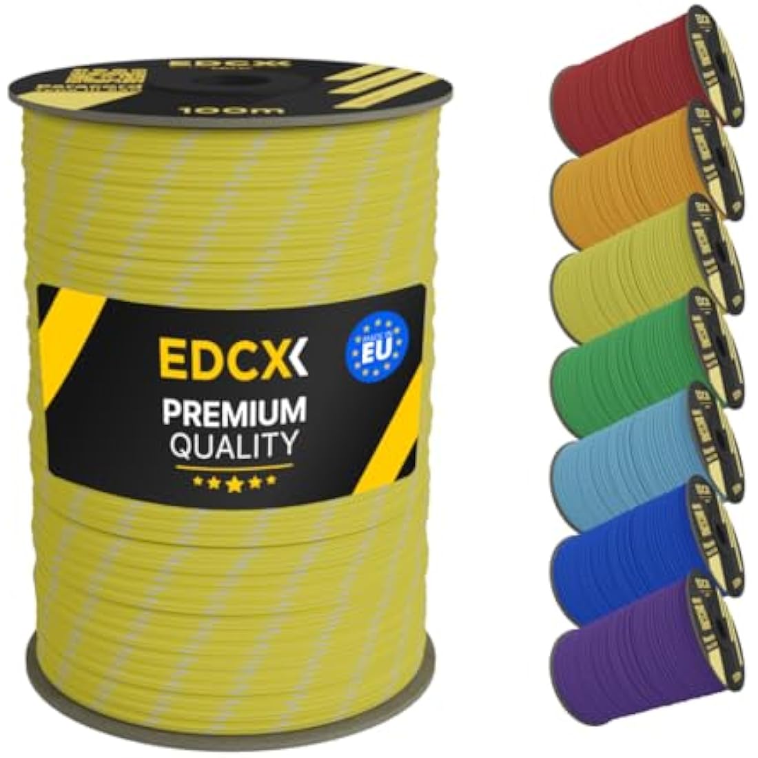 EDCX 550 Paracord – 4mm 7-Strand Nylon Rope for Camping & DIY, 15m