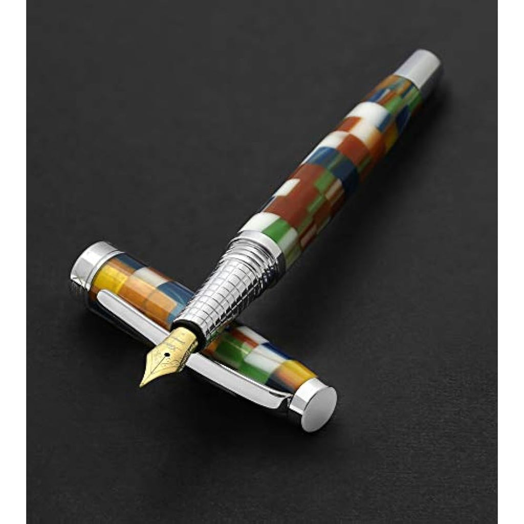 Xezo Urbanite II Fountain Pen | Handcrafted Multicolor Medium Nib