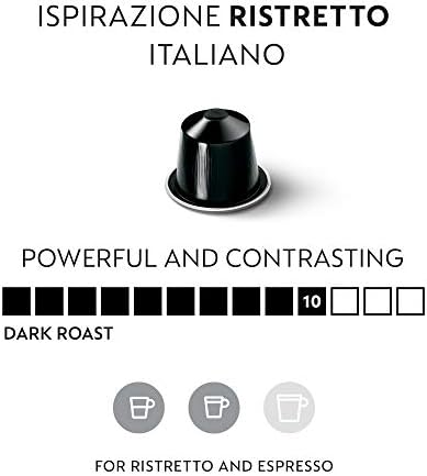 Nespresso Original Ristretto Coffee Capsules - Dark Roast - 50 Pods