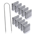 GardenMate 500 Pack Garden Securing Pegs – 6 Inch Galvanised Steel U-Pins