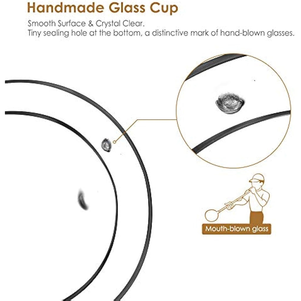 Glastal 6x250ml Double Walled Coffee Glasses | Borosilicate Glass Mugs