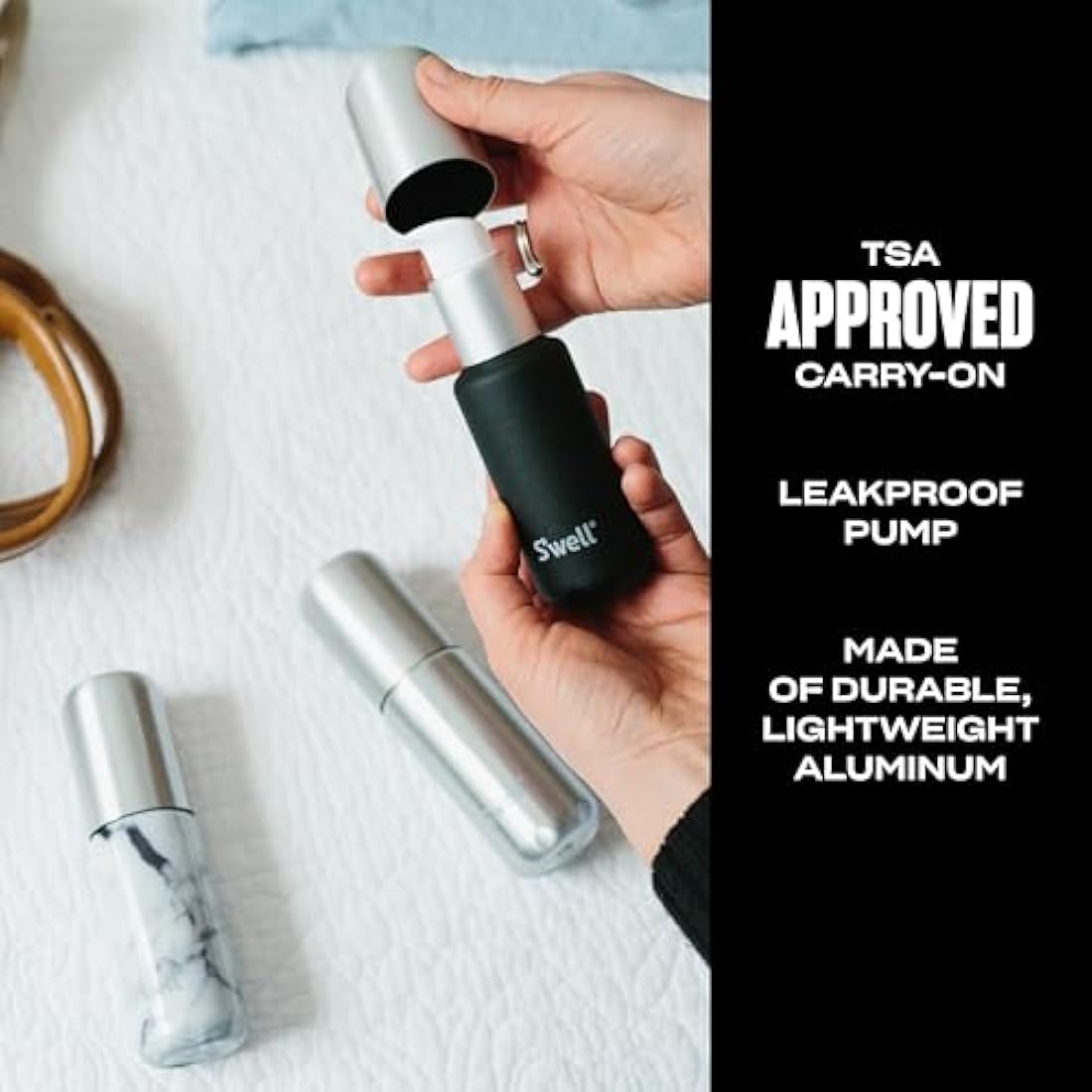 S'well Aluminum Travel Bottle Set – 3.4oz Leak-Proof TSA Approved