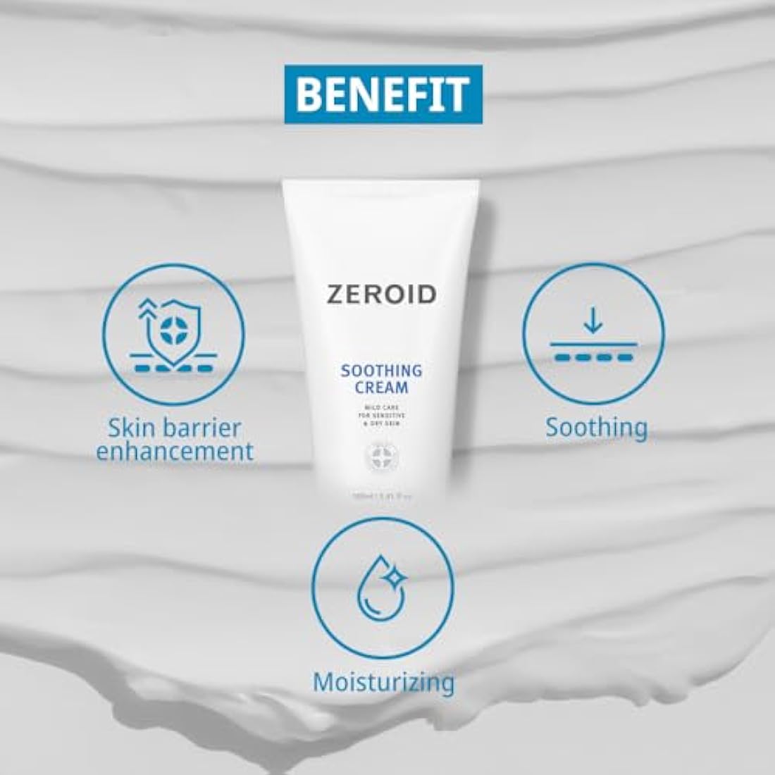 ZEROID Soothing Cream – Korean Dermocosmetic Face Moisturizer for Sensitive Skin