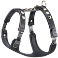 Ferplast Giotto Luxor Leather Dog Harness - Black Pyramid Studs - Medium