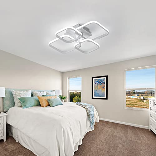 DAXGD Modern LED Ceiling Light – 60W 6500K Cool White Square Lamp