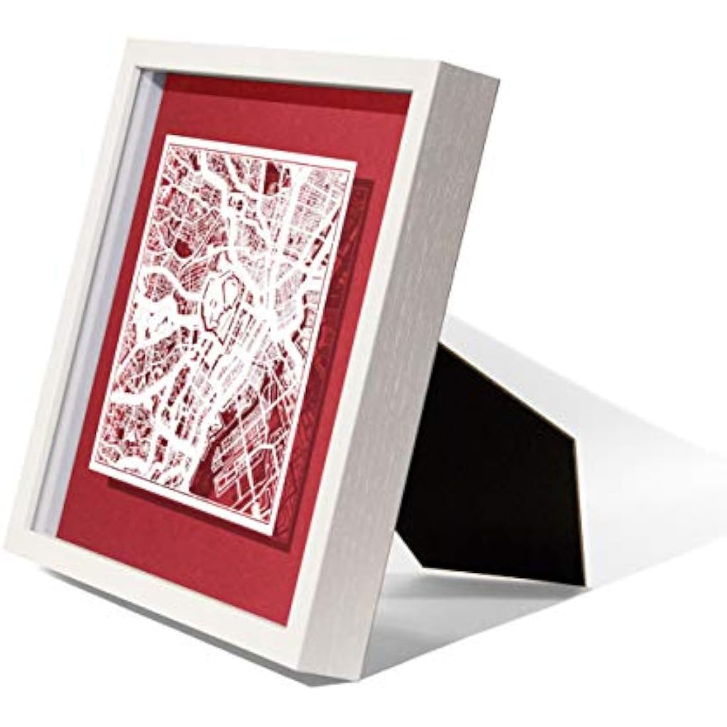 Tokyo Map Paper Art Frame by O3 DESIGN STUDIO – 9x9 White Minimalist Decor