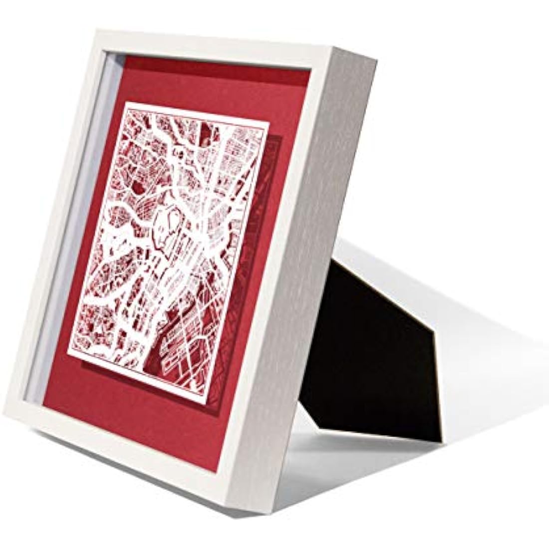 Tokyo Map Paper Art Frame by O3 DESIGN STUDIO – 9x9 White Minimalist Decor