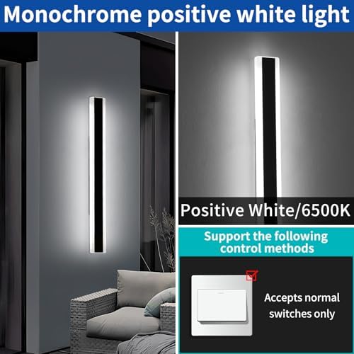 Mikeru 80cm LED Outdoor Wall Light | IP65 Waterproof Modern Sconce 2-Pack