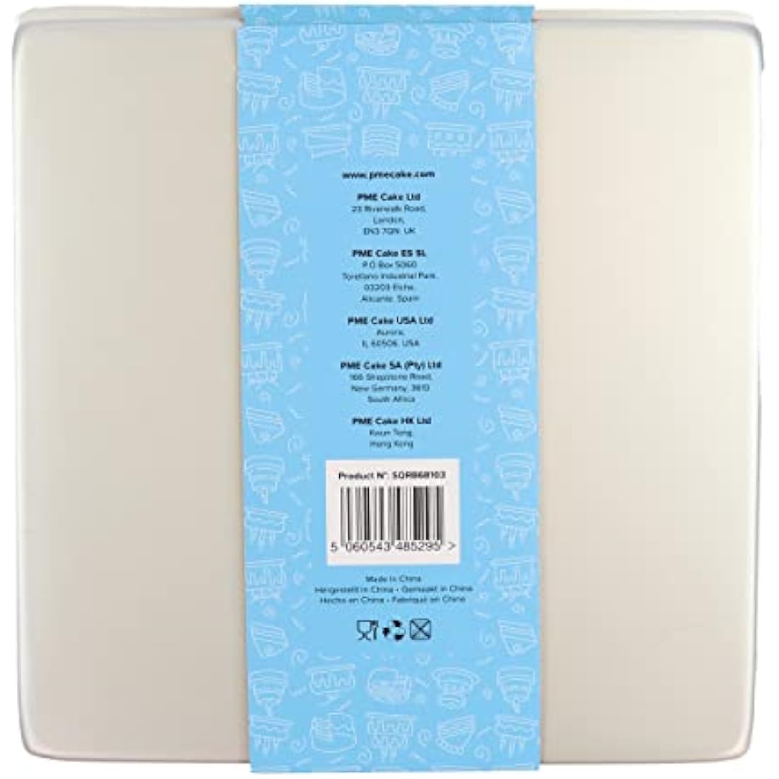 PME Square Cake Pans Set of 3 – Anodised Aluminium Baking Tins, Silver