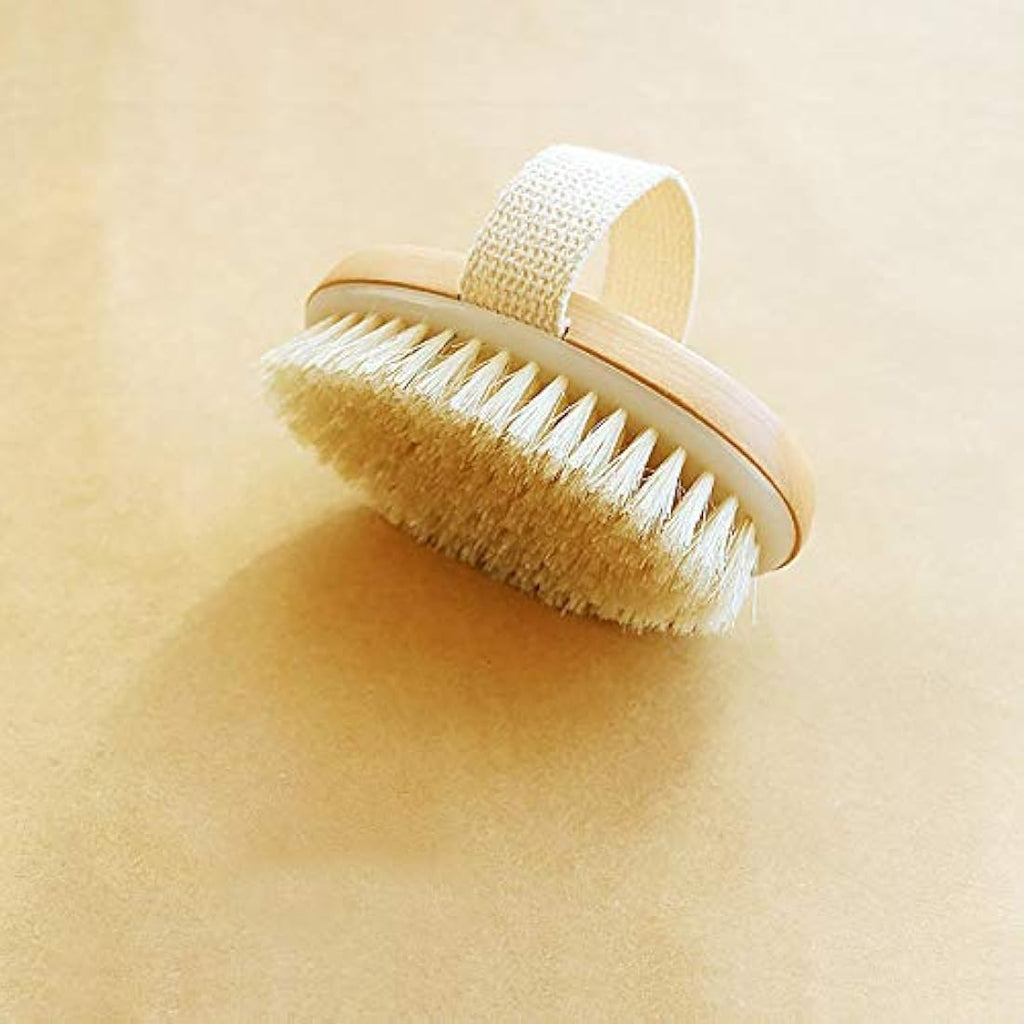 Ithyes Dry Brushing Body Brush | Natural Boar Bristle Exfoliator