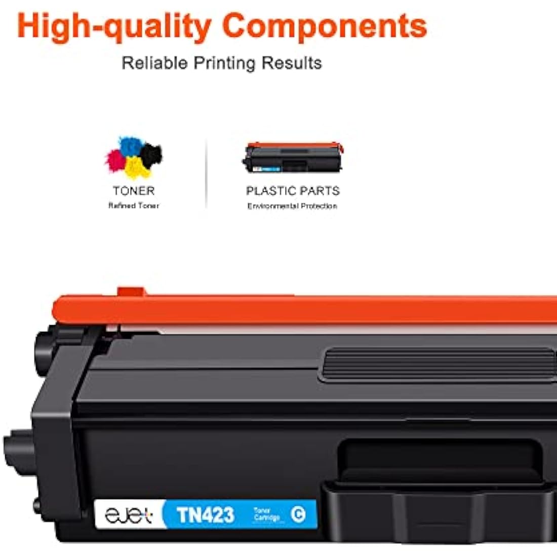 ejet TN423 TN421 Compatible Toner Cartridges for Brother - 4-Pack