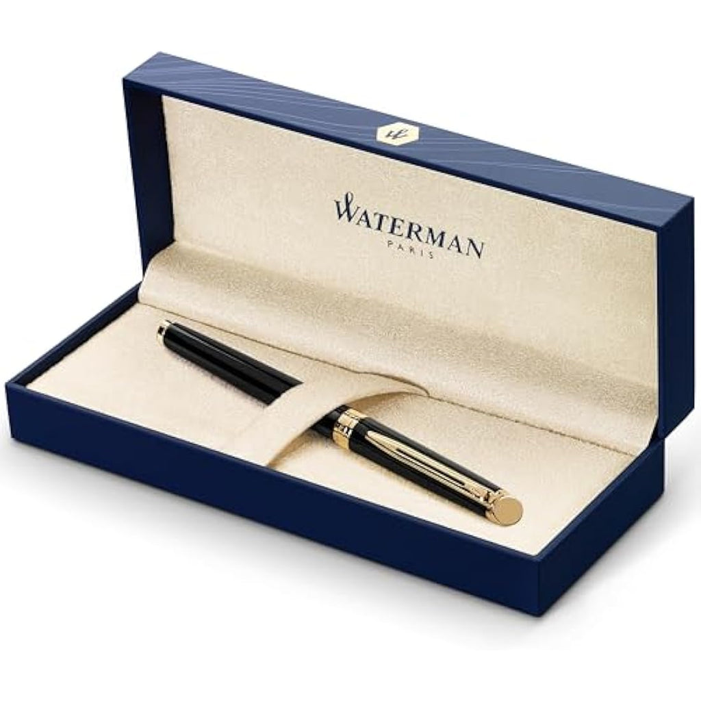 Waterman Hémisphère Fountain Pen – Matte Black & 23k Gold Trim, Fine Nib