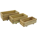 Jolof Store Rectangular Wooden Planter Set - Pressure Treated (3 Sizes)