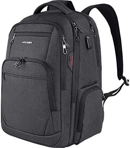 KROSER 17.3 Inch Laptop Backpack | Water-Repellent Travel Bag with USB