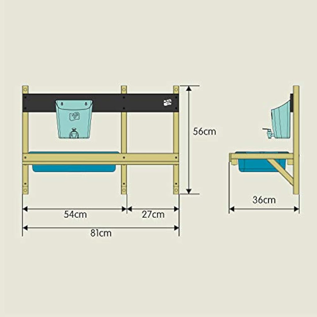 TP Toys Wooden Mud Kitchen Playhouse Accessory with Water Butt