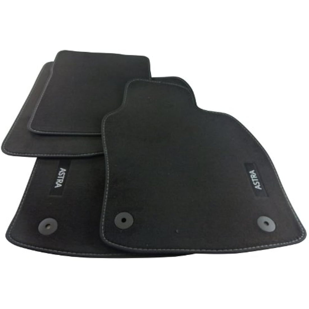 Vauxhall Astra H Car Floor Mats – Tailored Black Velour Set of 4