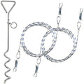 Reflective Dog Tie Out Cable and Heavy Duty Stake – 1.5m