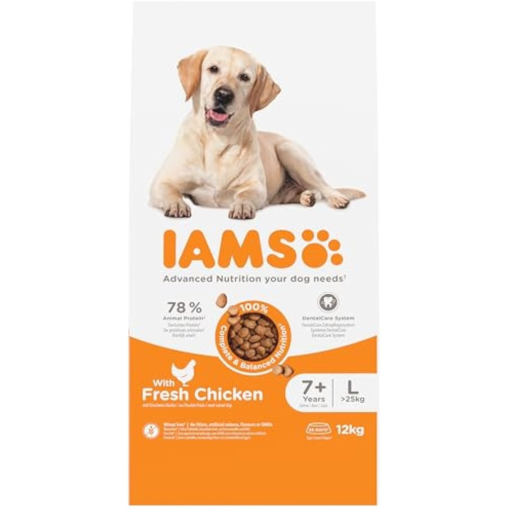 IAMS Senior Large Breed Dry Dog Food - Chicken & Wheat Free - 12kg