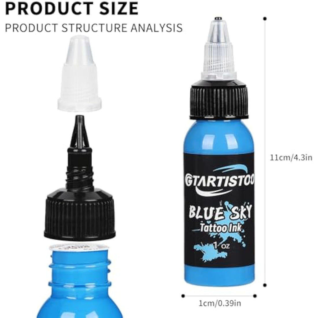 Professional Tattoo Ink Set | 14 Vegan Pigment Colors 30ml