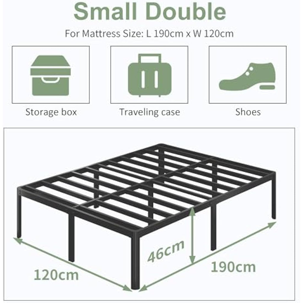 4ft Small Double Metal Bed Frame – Heavy Duty & Noise Free
