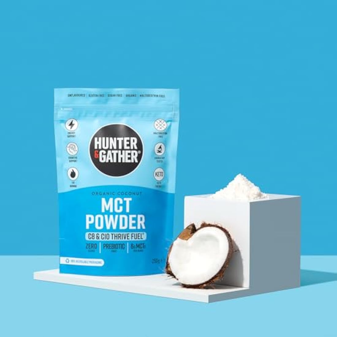Hunter & Gather C8/C10 MCT Powder – 100% Organic Coconut - 250g