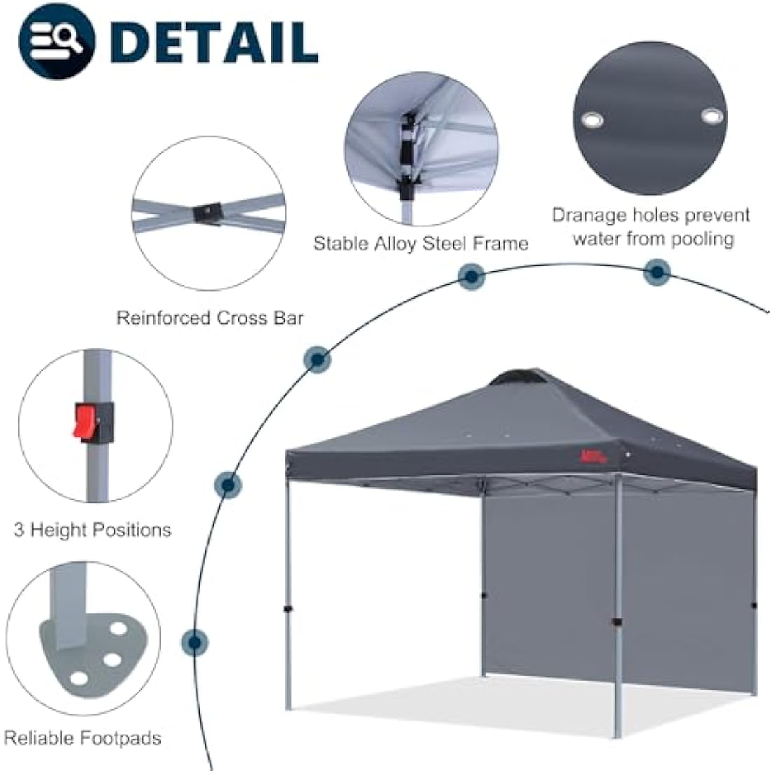 MASTERCANOPY Pop-up Gazebo Tent | 2.5x2.5M UV Protection Canopy