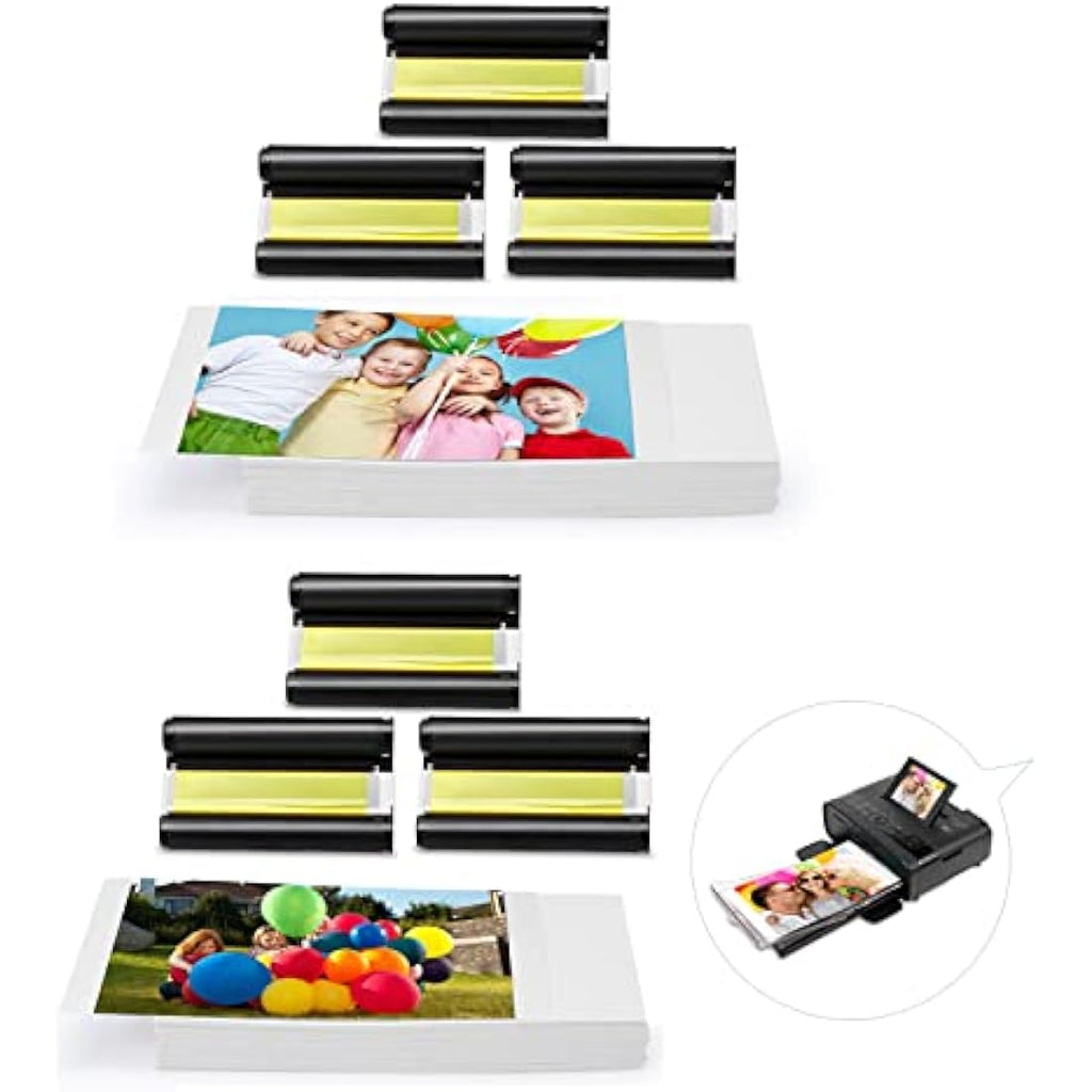KP-108IN Photo Paper & Ink for Canon Selphy CP1500 CP1300 - 216 Sheets
