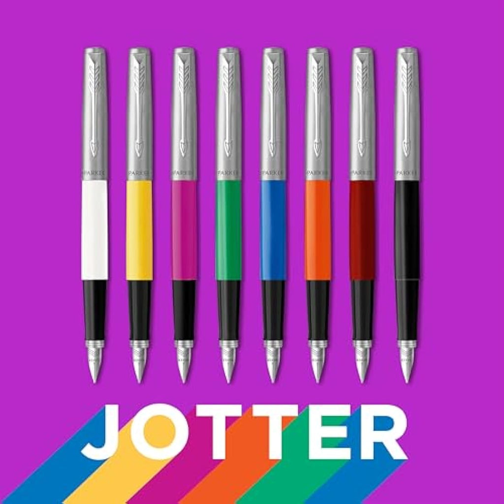 Parker Jotter Originals Fountain Pen | Magenta | Medium Nib | 2 Ink Refills