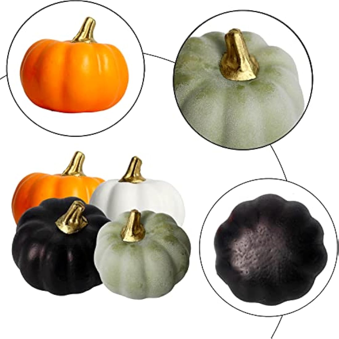 12Pcs Artificial Foam Pumpkins – DIY Fall Harvest Decor