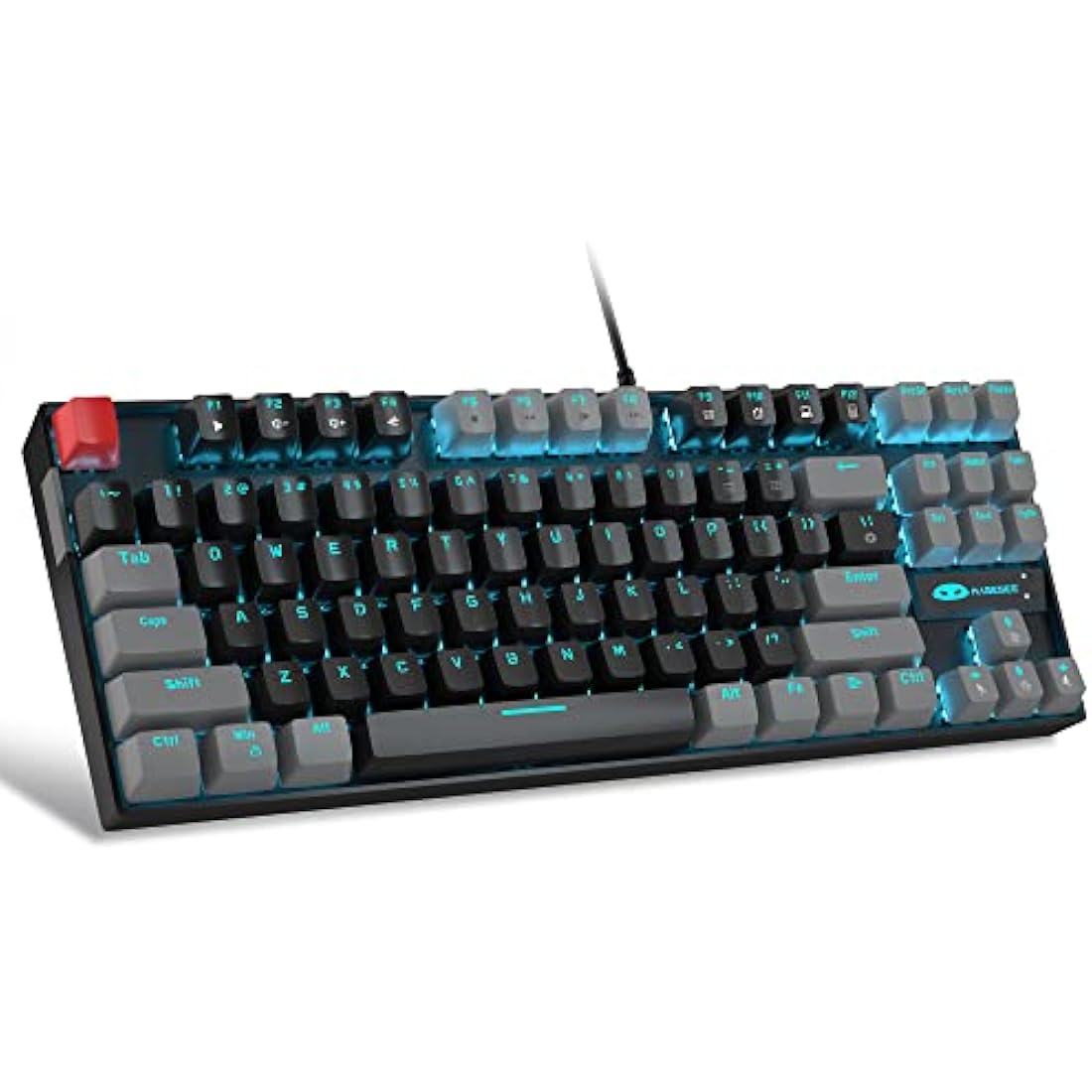 MageGee 75% Mechanical Gaming Keyboard | Red Switch TKL - Black/Grey