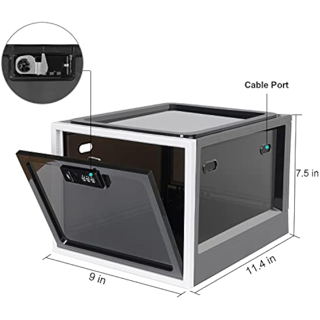 Medicine Lock Box – Stackable Combination Food Safe Locker