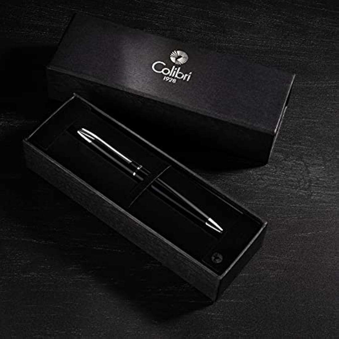 Colibri Equinox Luxury Ballpoint Pen - Black Lacquer & Chrome Finish