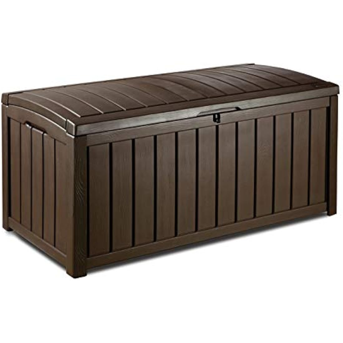 Keter Glenwood 390L Outdoor Garden Storage Box - Brown Resin Deck Chest