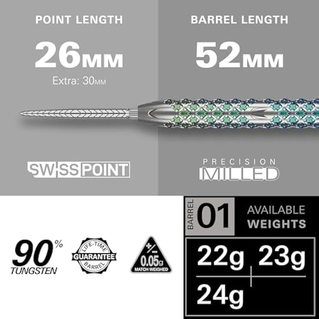 Target Darts Rove 90% Tungsten Steel Tip Set | Swiss Point Professional