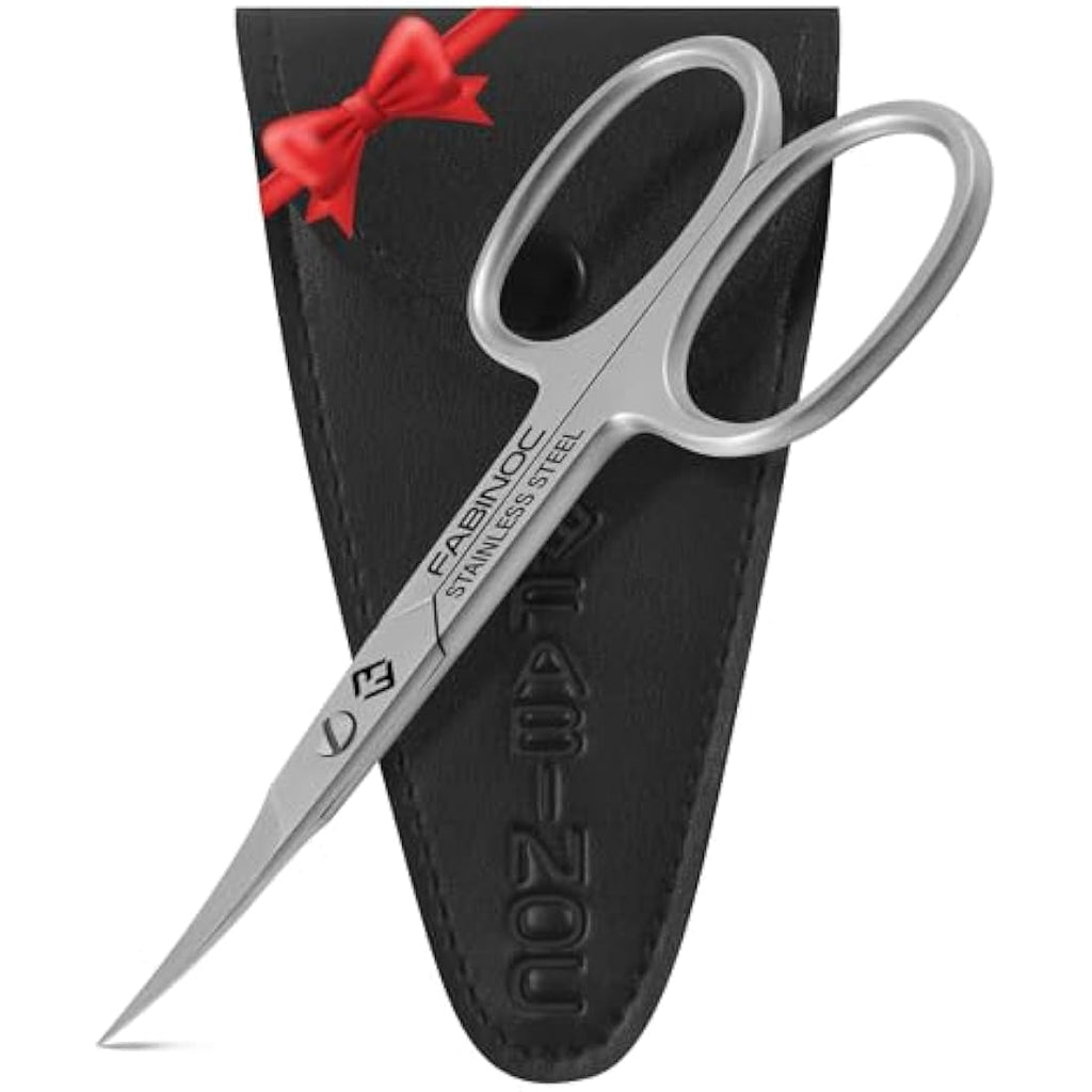 FABINOC Curved Cuticle Scissors | German Stainless Steel Manicure Tool