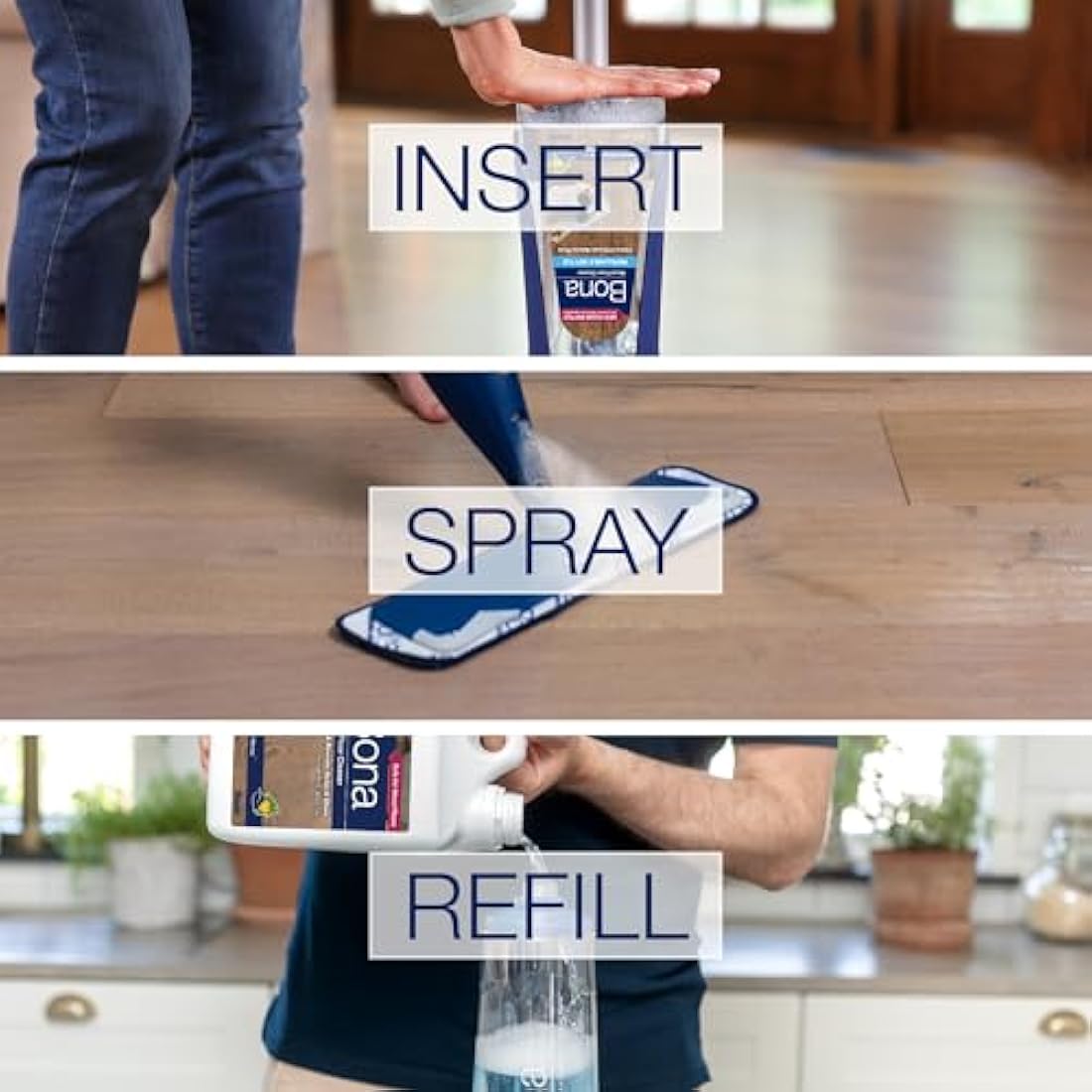 Bona Wood Floor Cleaner Refill Cartridge for Spray Mops – 850ml